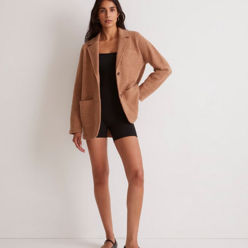 Madewell Boiled Wool Sweater Blazer NWT Small